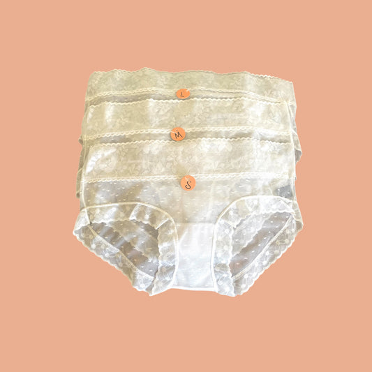 White lace panties